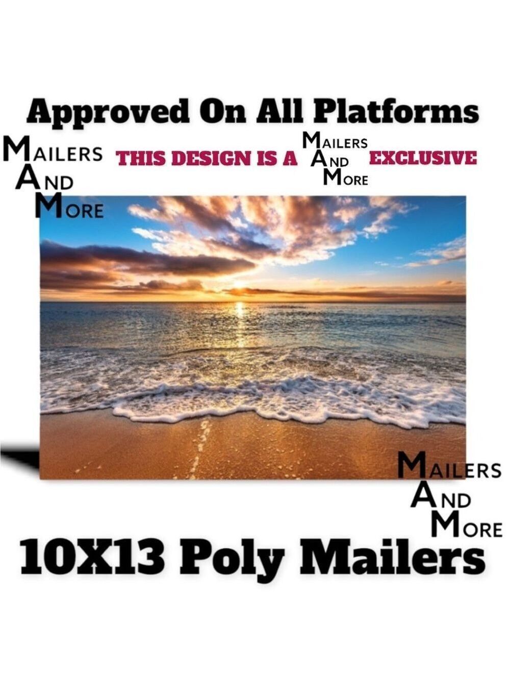 25 10X13 Poly Mailers Sunset Beach Flat PRICE FIRM - Picture 5 of 9